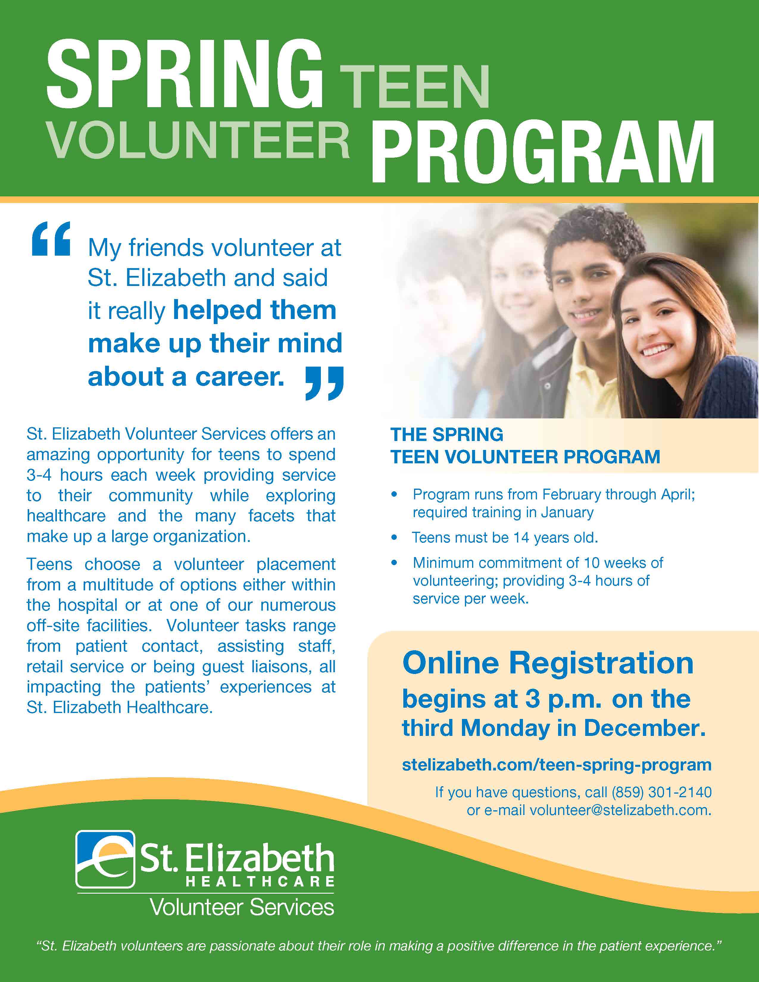 Spring Teen Volunteer Program > Notre Dame Academy